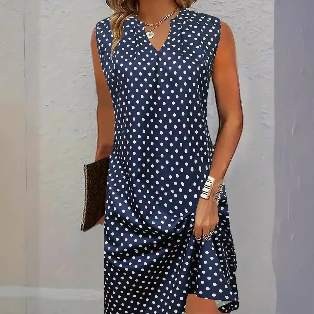 New Orion Dot - Timeless Polka Dot Sleeveless Dress